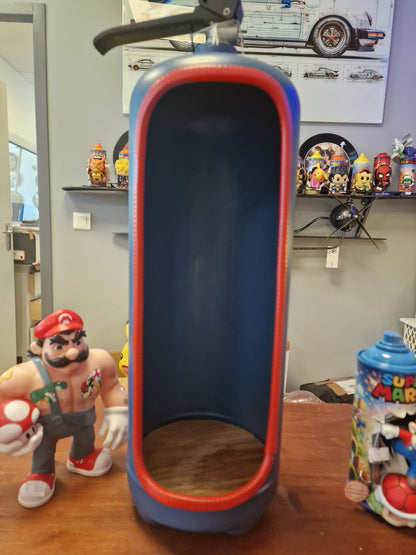 Extincteur Custom Super Mario – Objet de décoration avec rangement secret pour bouteille