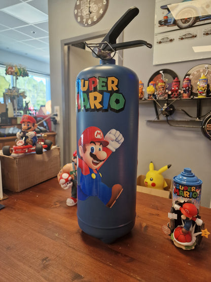 Extincteur Custom Super Mario – Objet de décoration avec rangement secret pour bouteille