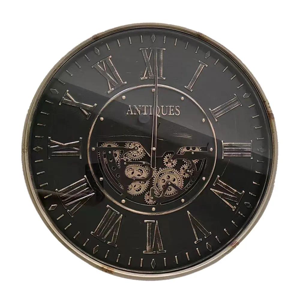 Horloge à engrenages avec verre Ø 60 cm CADRAVEN