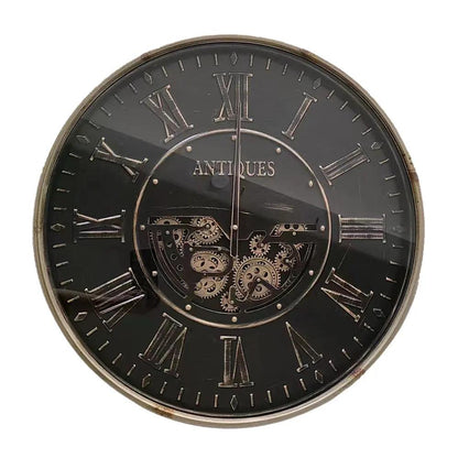 Horloge à engrenages avec verre Ø 60 cm CADRAVEN