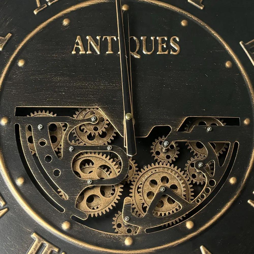 Horloge à engrenages avec verre Ø 60 cm CADRAVEN