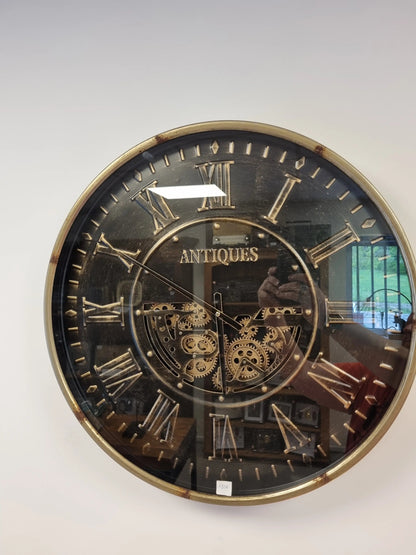 Horloge à engrenages avec verre Ø 60 cm CADRAVEN