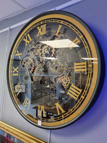 Horloge à engrenages avec verre – Ø 65 cm CADRAVEN