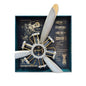 Horloge cadre hélice avion Sculpture métal CADRAVEN