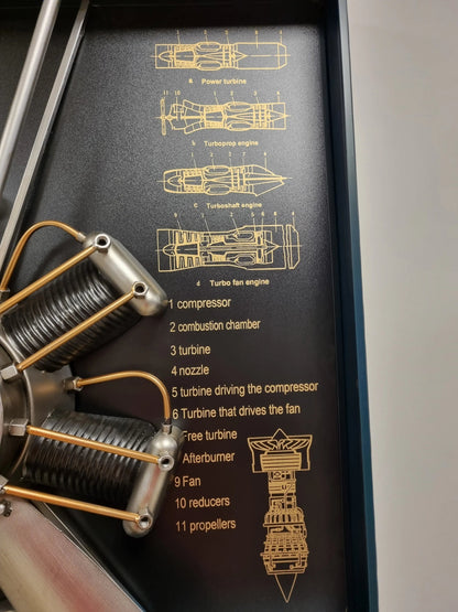 Horloge cadre hélice avion Sculpture métal CADRAVEN