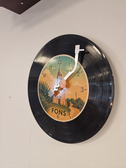 Horloge Vinyle Ardéche  de fons – Une Horloge Vintage Unique pour les amoureux de l'Ardèche