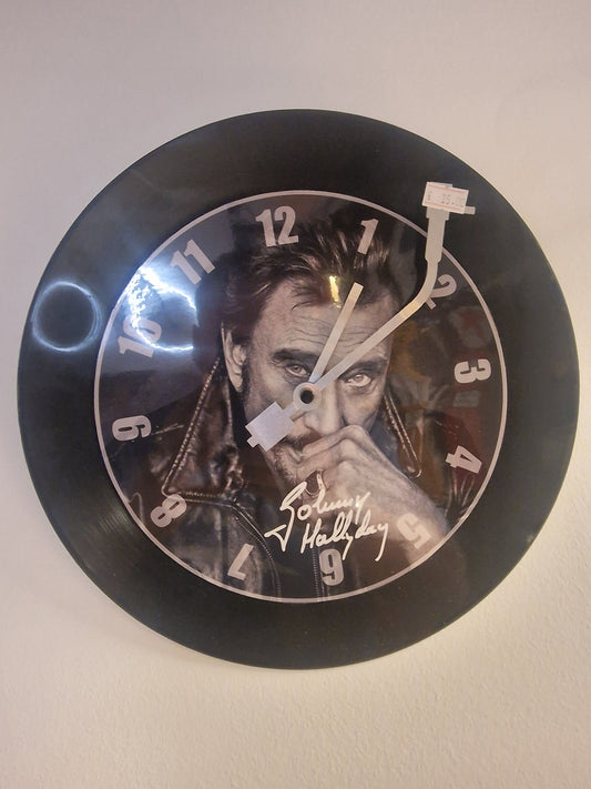 Horloge Vinyle Personnalisée Johnny Hallyday – Une Horloge Vintage Unique pour les Fans de Johnny hallyday