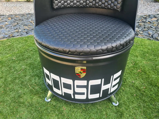 LOT  2 Fauteuil Industriel Porsche – Réalisé à partir d’un Baril d’Huile 200L Vintagedison