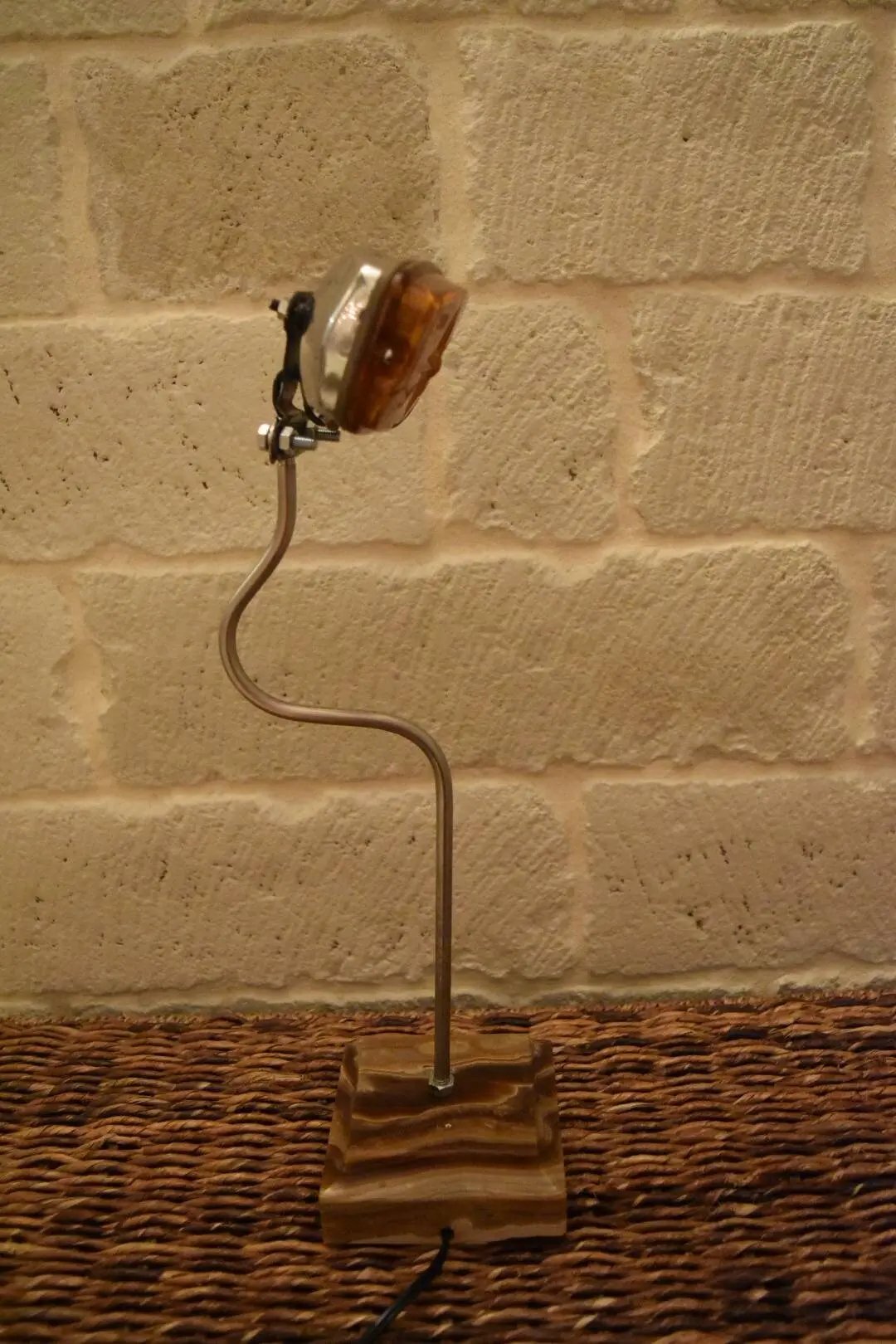 Lampe De Bureau Ancien Phare De Moto Etsy