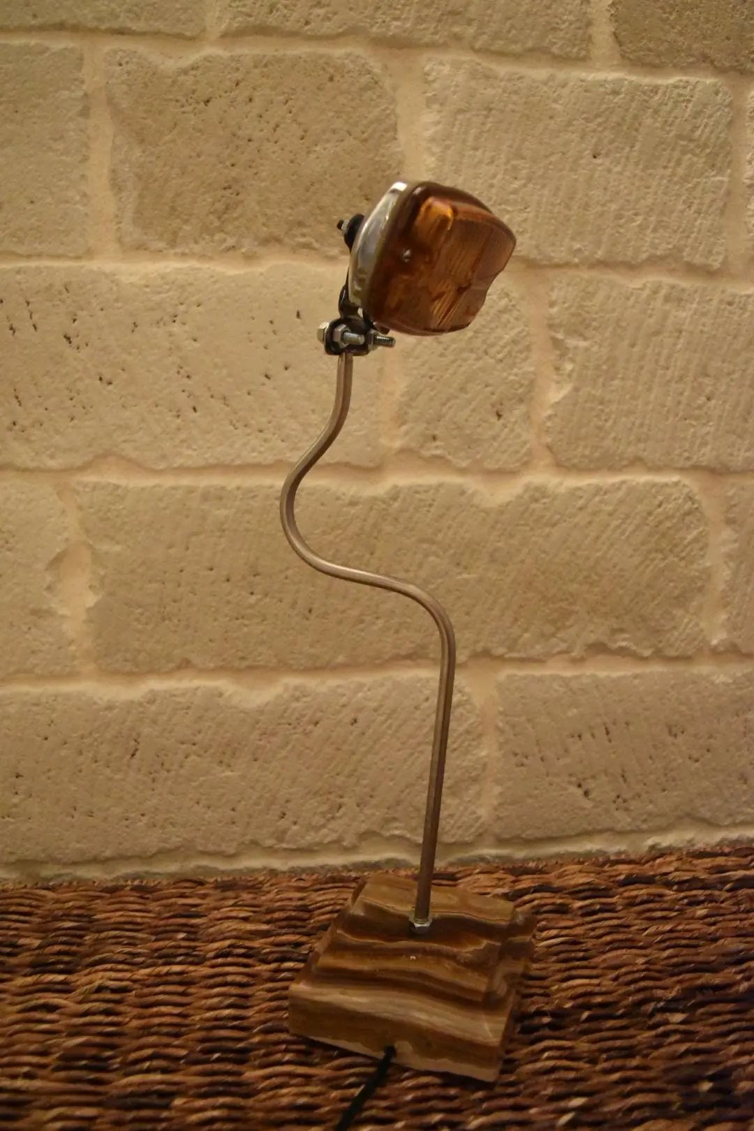 Lampe De Bureau Ancien Phare De Moto Etsy