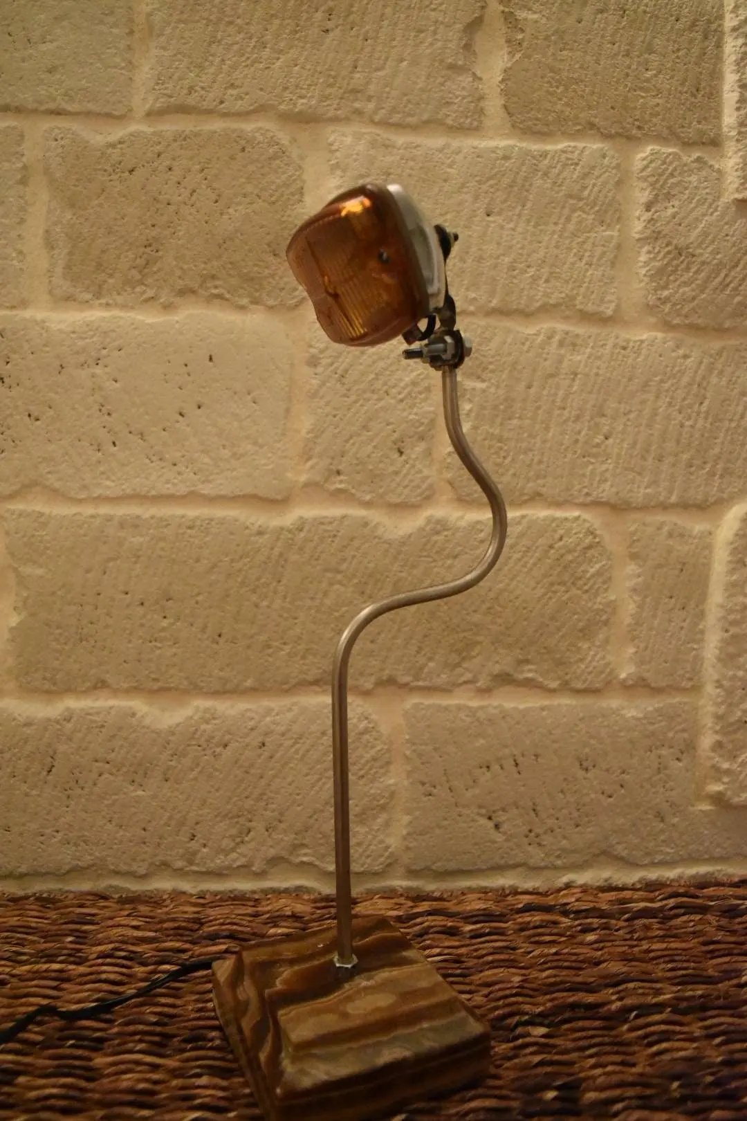 Lampe De Bureau Ancien Phare De Moto Etsy