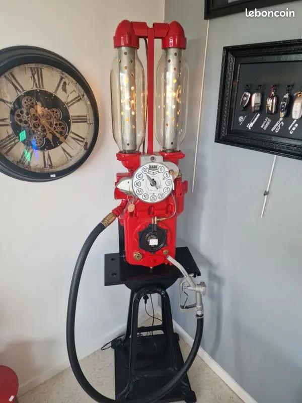 Lampe Industrielle Vintage – Ancienne Pompe à Essence SATAM 1930 Restaurée Vintagedison