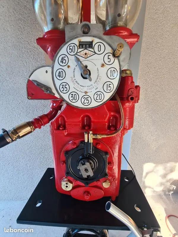 Lampe Industrielle Vintage – Ancienne Pompe à Essence SATAM 1930 Restaurée Vintagedison