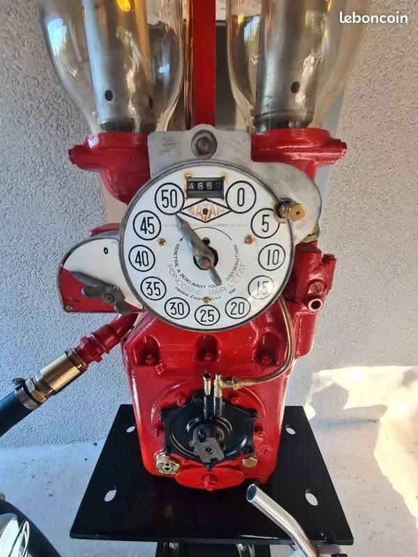 Lampe Industrielle Vintage – Ancienne Pompe à Essence SATAM 1930 Restaurée Vintagedison