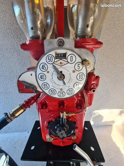 Lampe Industrielle Vintage – Ancienne Pompe à Essence SATAM 1930 Restaurée Vintagedison