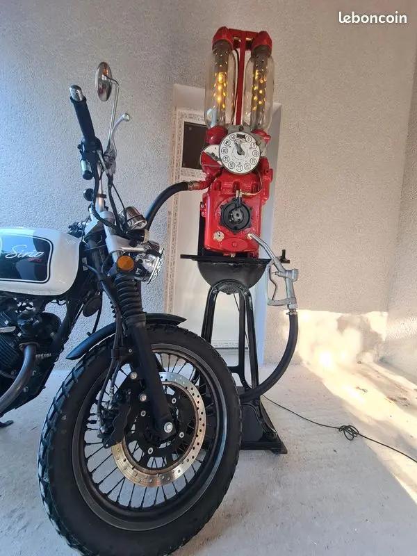 Lampe Industrielle Vintage – Ancienne Pompe à Essence SATAM 1930 Restaurée Vintagedison