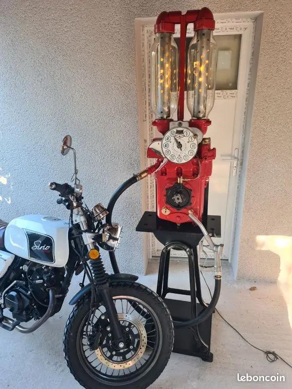 Lampe Industrielle Vintage – Ancienne Pompe à Essence SATAM 1930 Restaurée Vintagedison