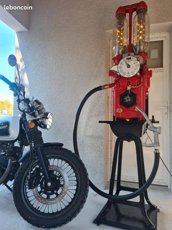 Lampe Industrielle Vintage – Ancienne Pompe à Essence SATAM 1930 Restaurée Vintagedison