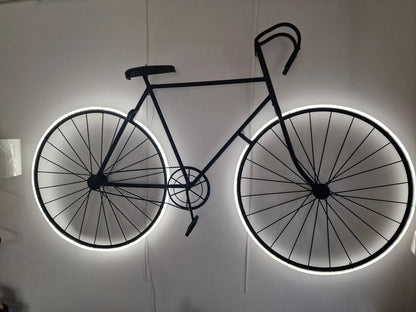 Lampe Murale Vélo avec LED – Applique Industrielle Upcyclée Fait Main
