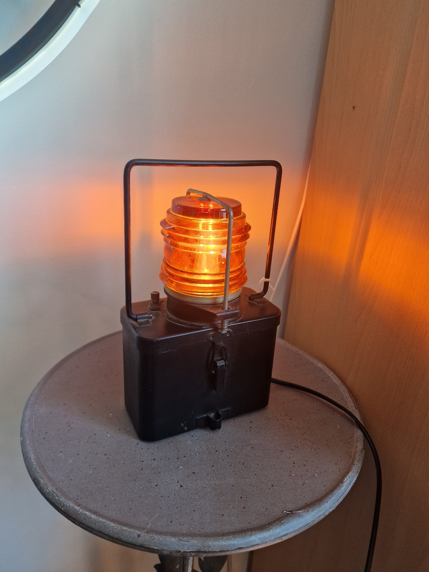 Lampe lanterne de bateau vintage convertie 220V | Lampe marine ancienne