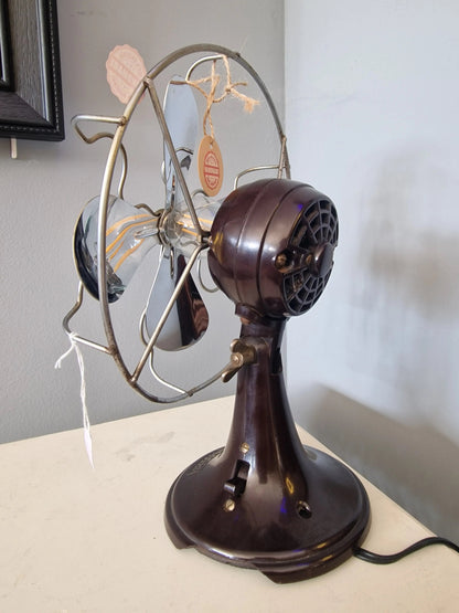Lampe ancien ventilateur Calor – création vintage artisanale upcyclée Vintagedison