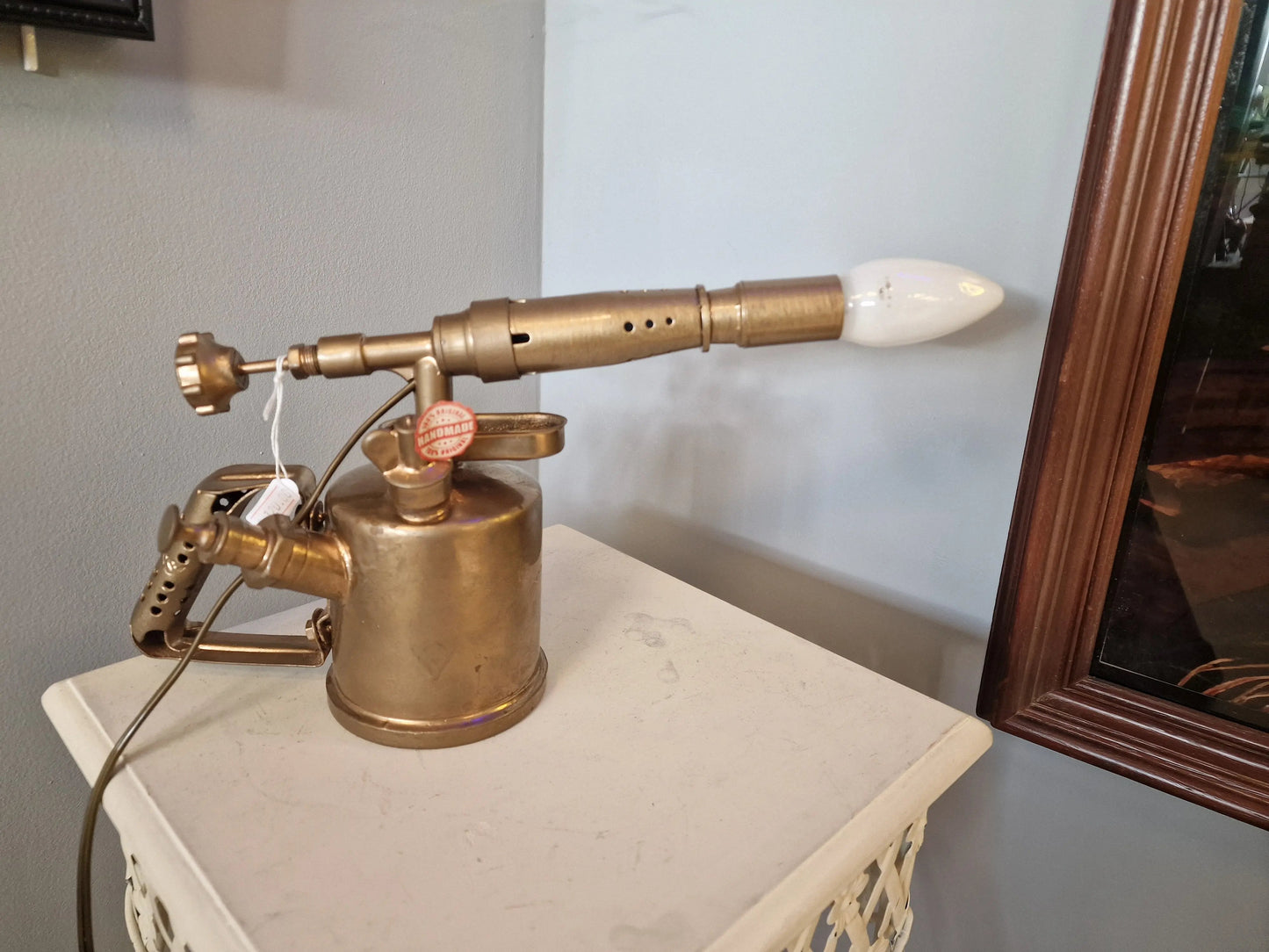 Lampe ancienne lampe à souder – création vintage industrielle upcyclée Vintagedison