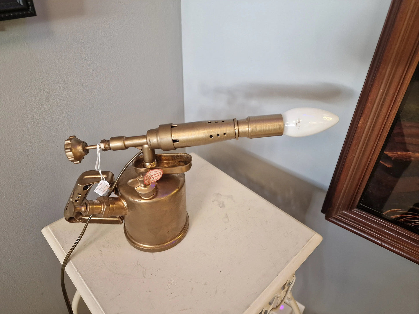 Lampe ancienne lampe à souder – création vintage industrielle upcyclée Vintagedison