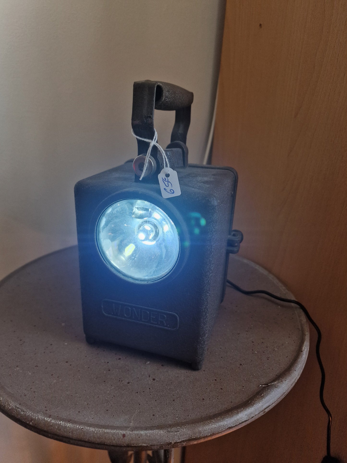 Lampe industrielle sncf vintage   – Création artisanale unique