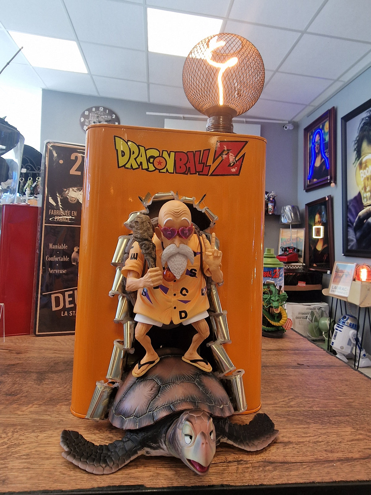 Lampe Dragon Ball Z – Tortue Géniale & Goku – Création artisanale upcycling