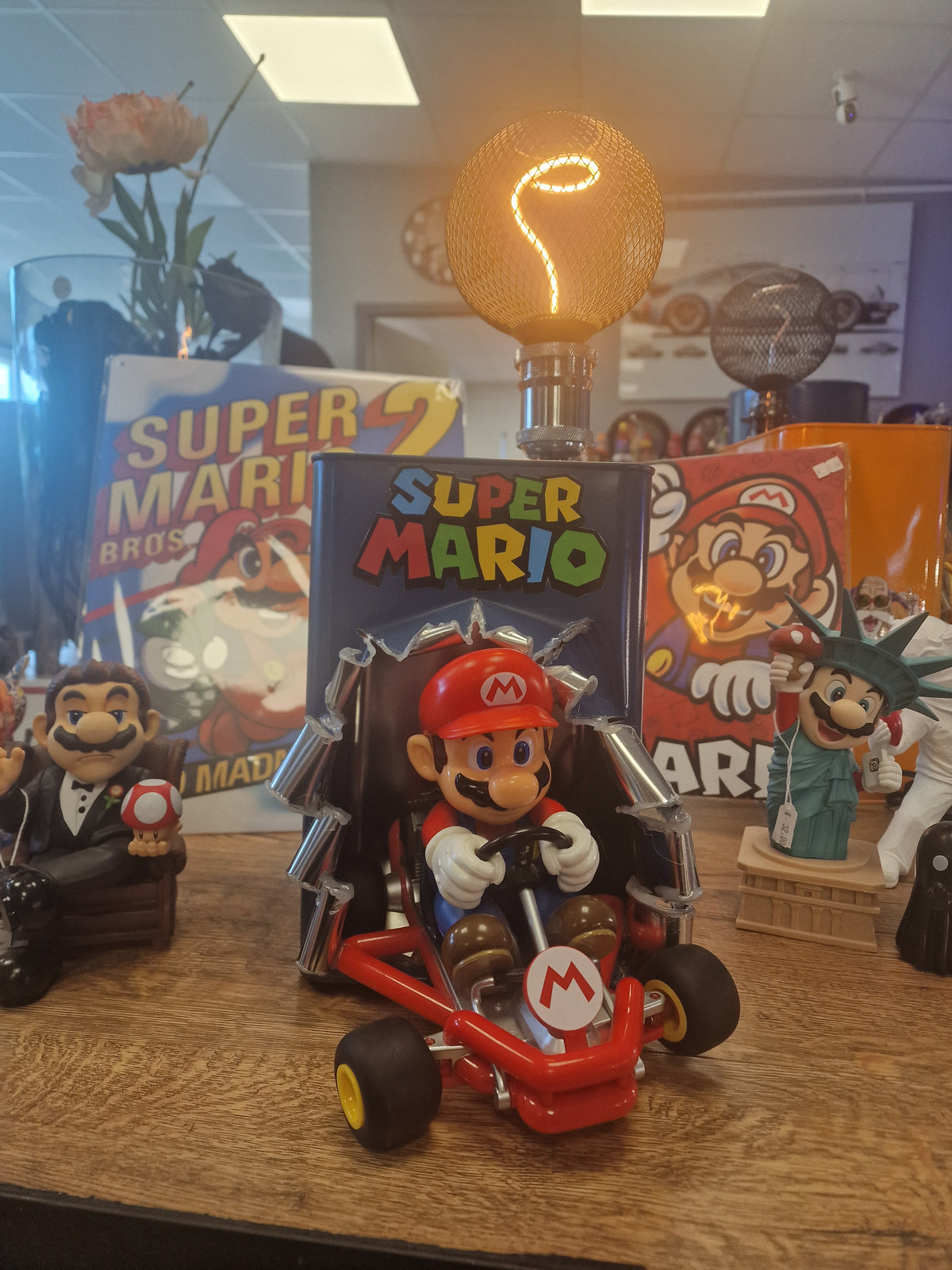 Lampe Super Mario Mario Kart – Décoration Gaming Artisanale