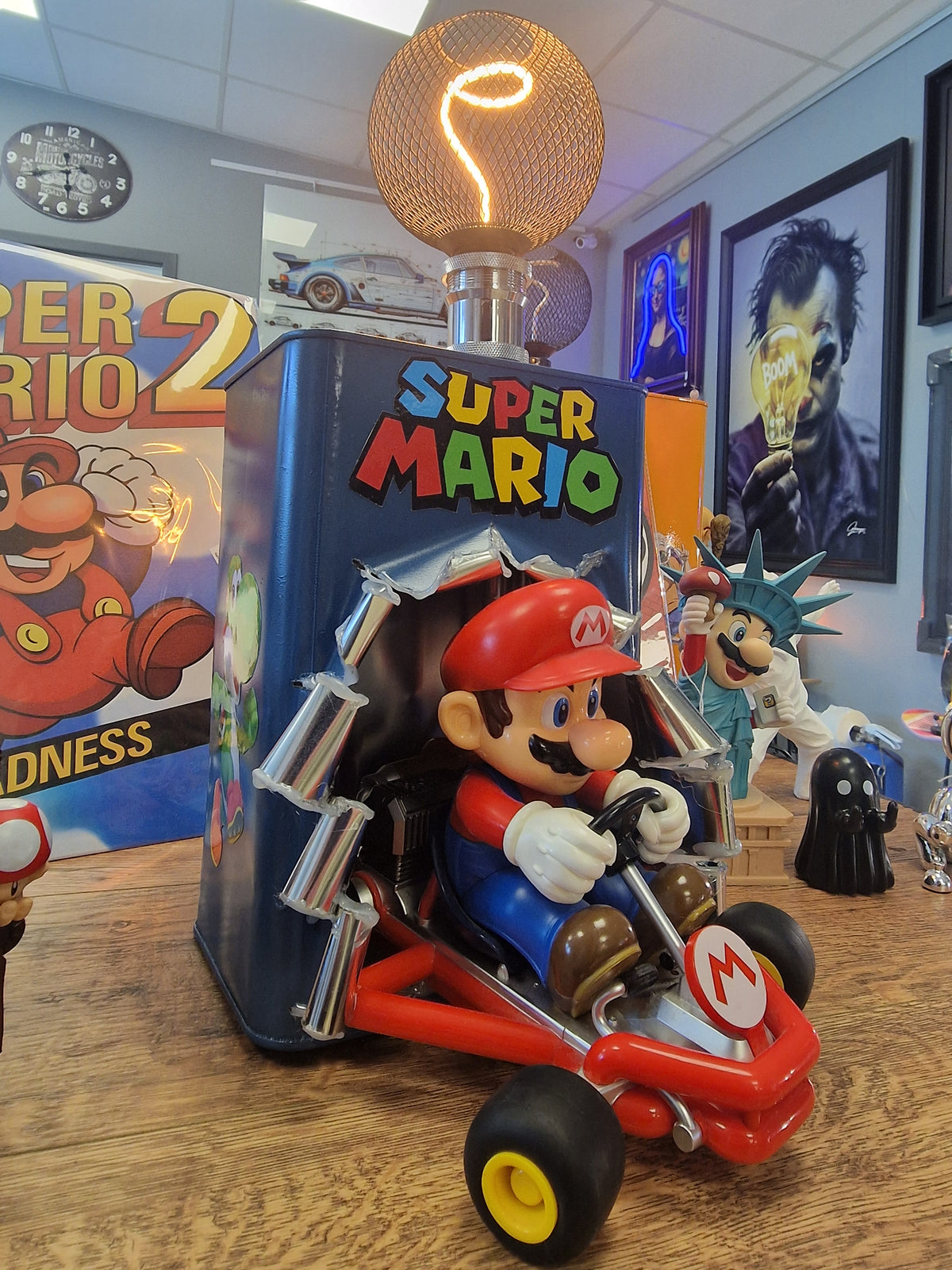 Lampe Super Mario Mario Kart – Décoration Gaming Artisanale