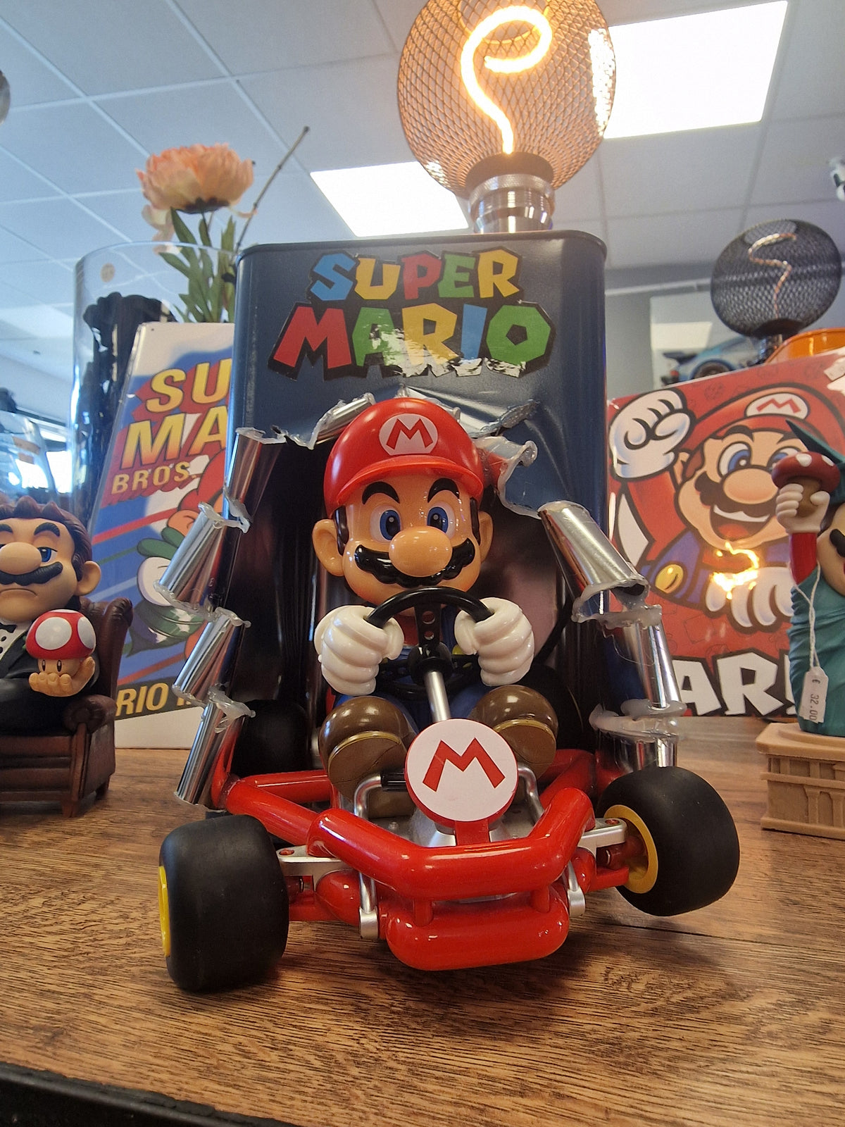 Lampe Super Mario Mario Kart – Décoration Gaming Artisanale