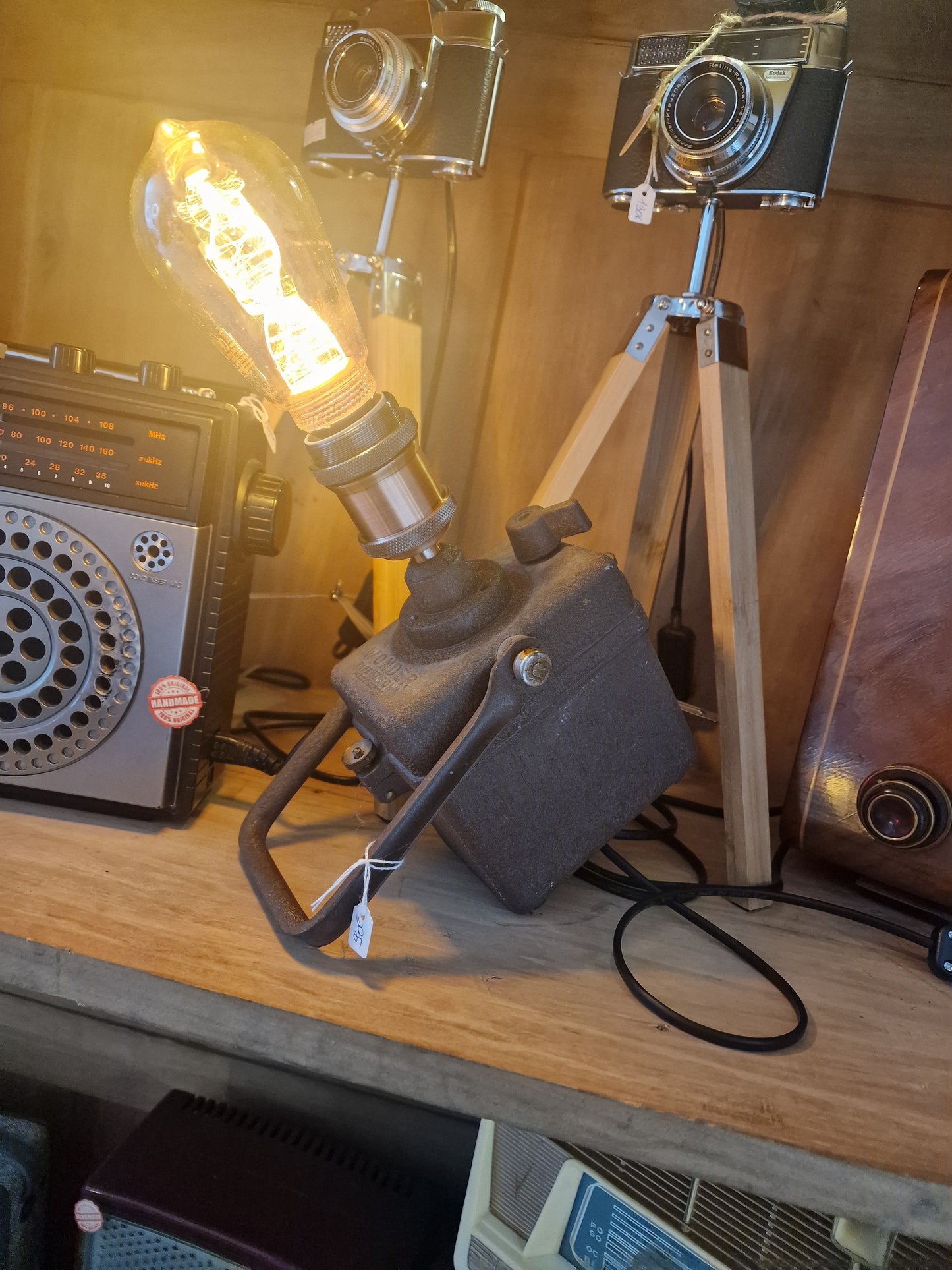 Lampe industrielle sncf vintage "Wonder"2  – Création artisanale unique