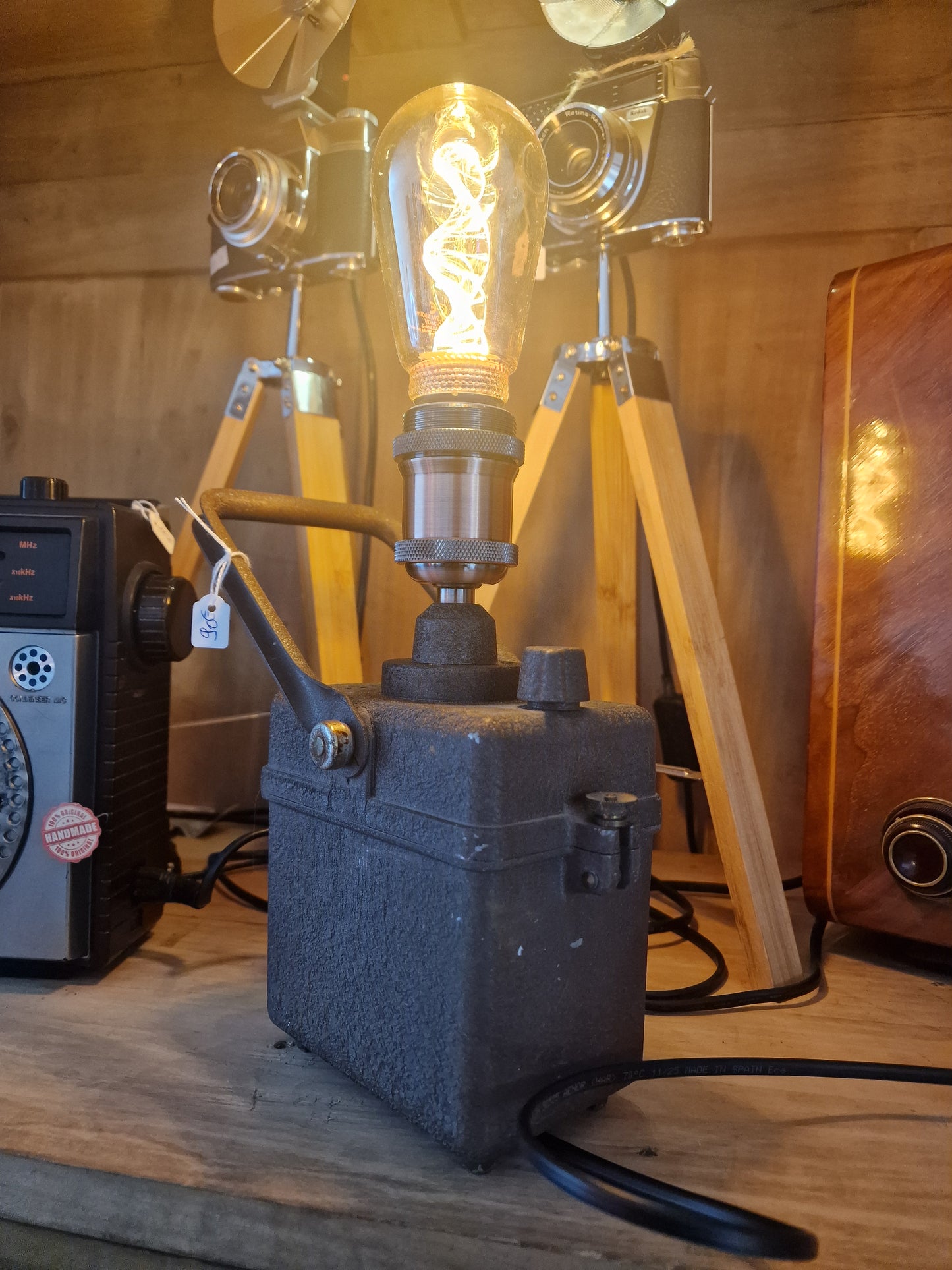 Lampe industrielle sncf vintage "Wonder"2  – Création artisanale unique