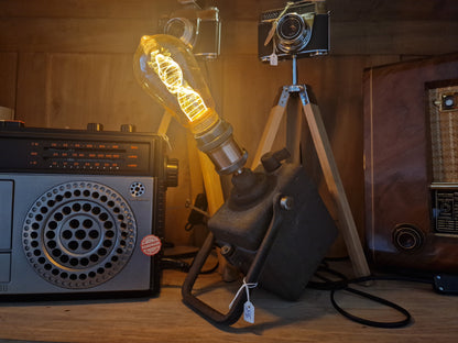 Lampe industrielle sncf vintage "Wonder"2  – Création artisanale unique