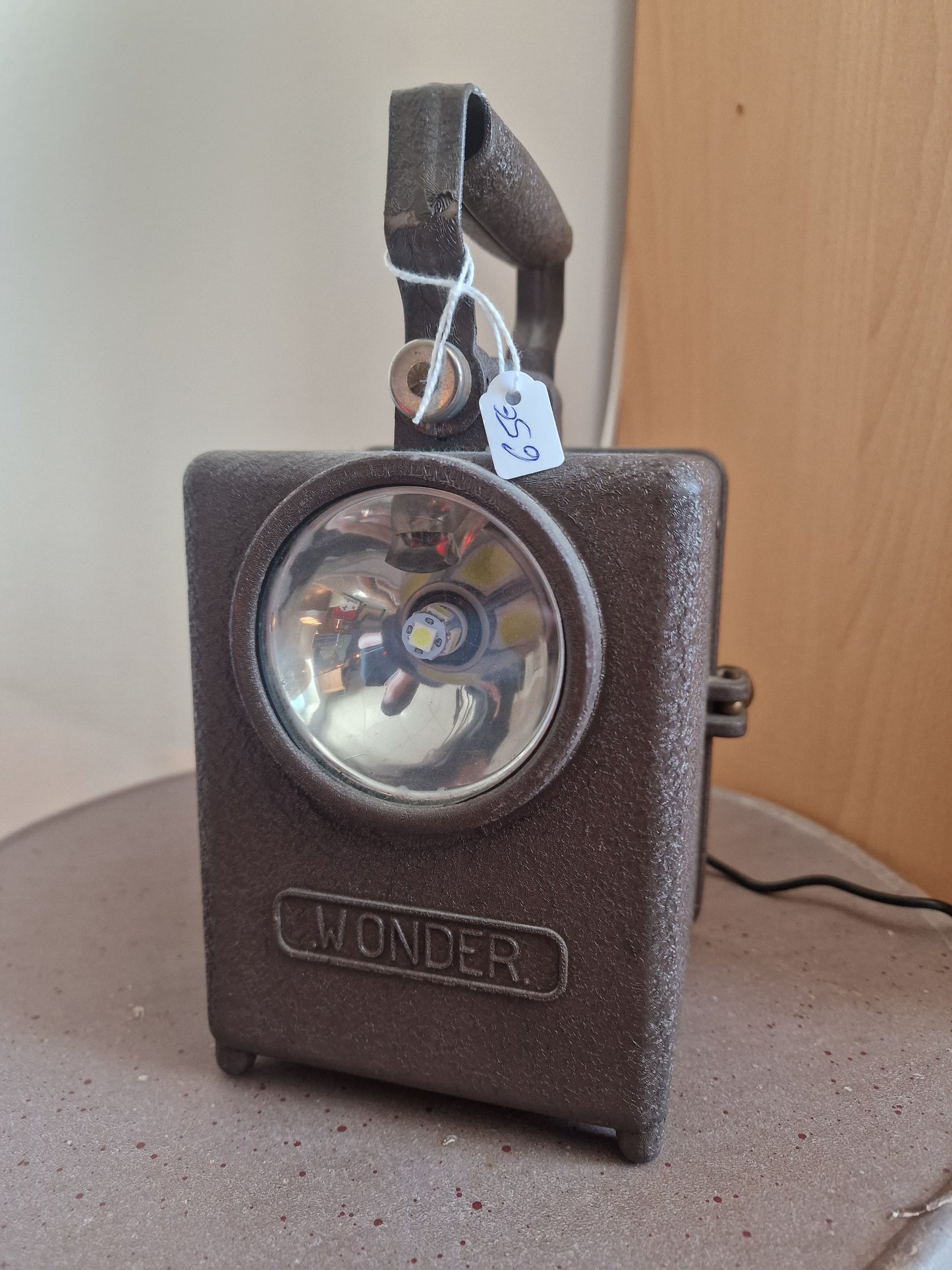 Lampe industrielle sncf vintage   – Création artisanale unique