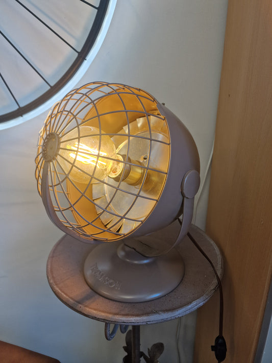 Lampe industrielle vintage en radiateur Thomson recyclé – métal chocolat – style atelier