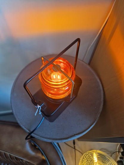 Lampe lanterne de bateau vintage convertie 220V | Lampe marine ancienne
