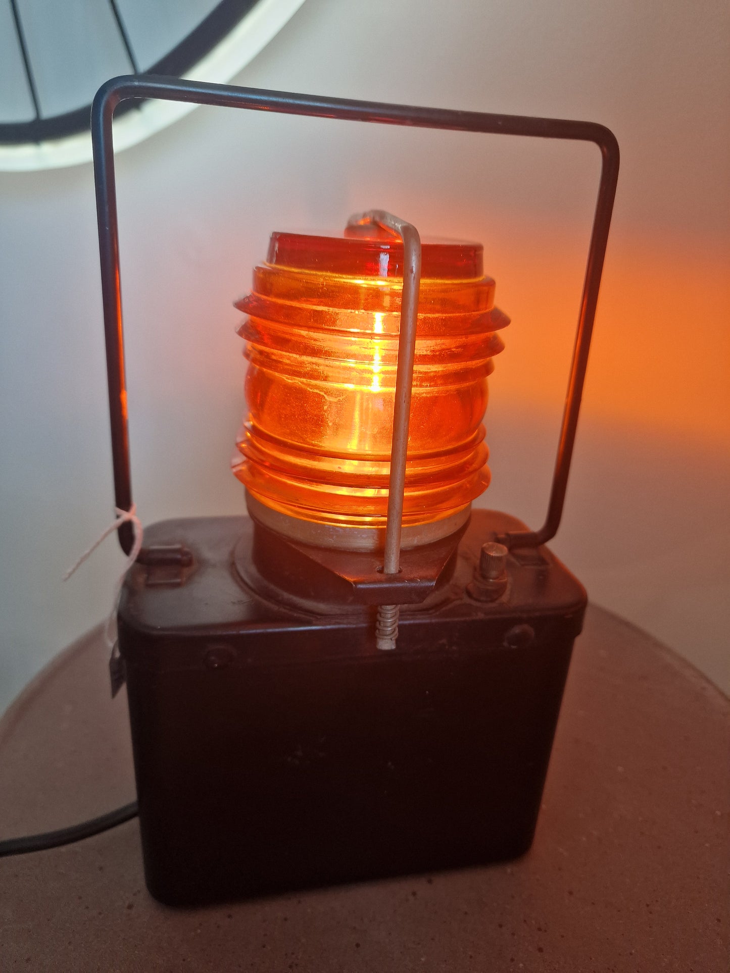 Lampe lanterne de bateau vintage convertie 220V | Lampe marine ancienne