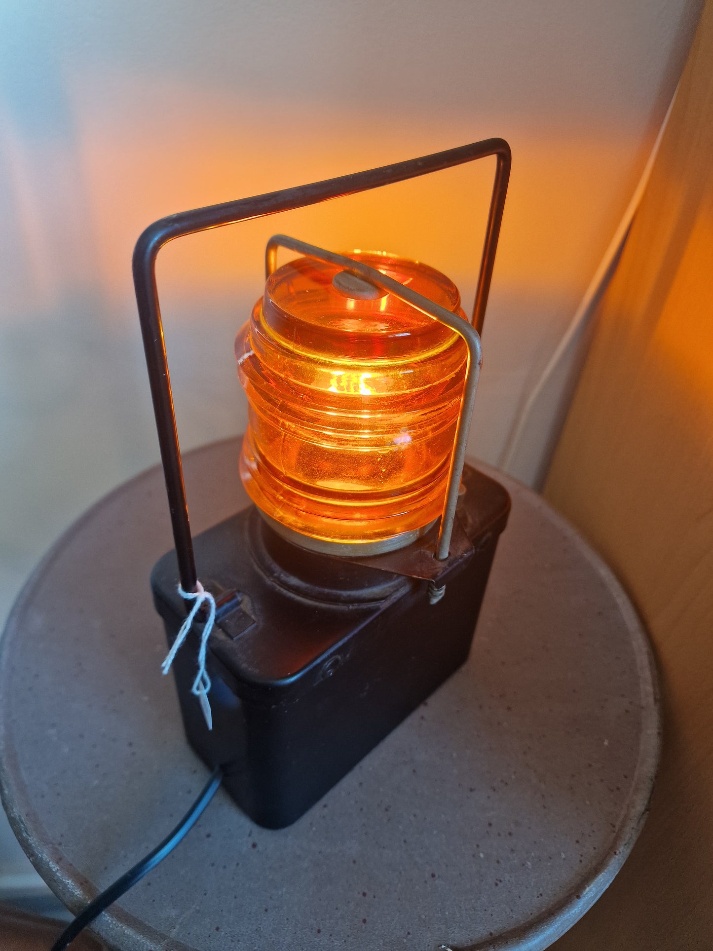 Lampe lanterne de bateau vintage convertie 220V | Lampe marine ancienne