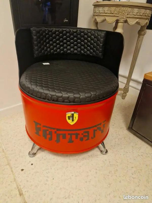 Lot 2 Fauteuils Industriel Ferrari – Réalisé à partir d’un Baril d’Huile 200L Vintagedison