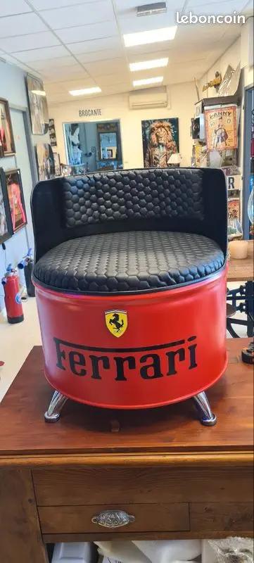 Lot 2 Fauteuils Industriel Ferrari – Réalisé à partir d’un Baril d’Huile 200L Vintagedison