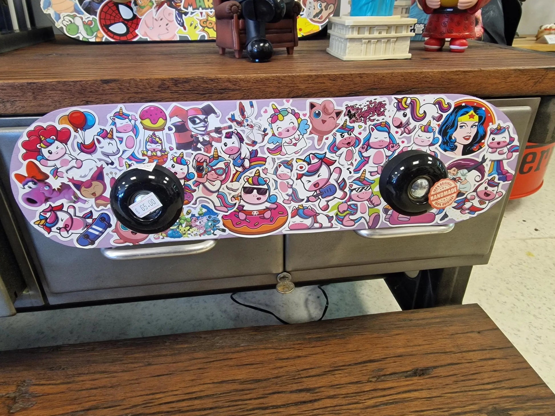 Mini skateboard girly porte manteau  pop art Etsy