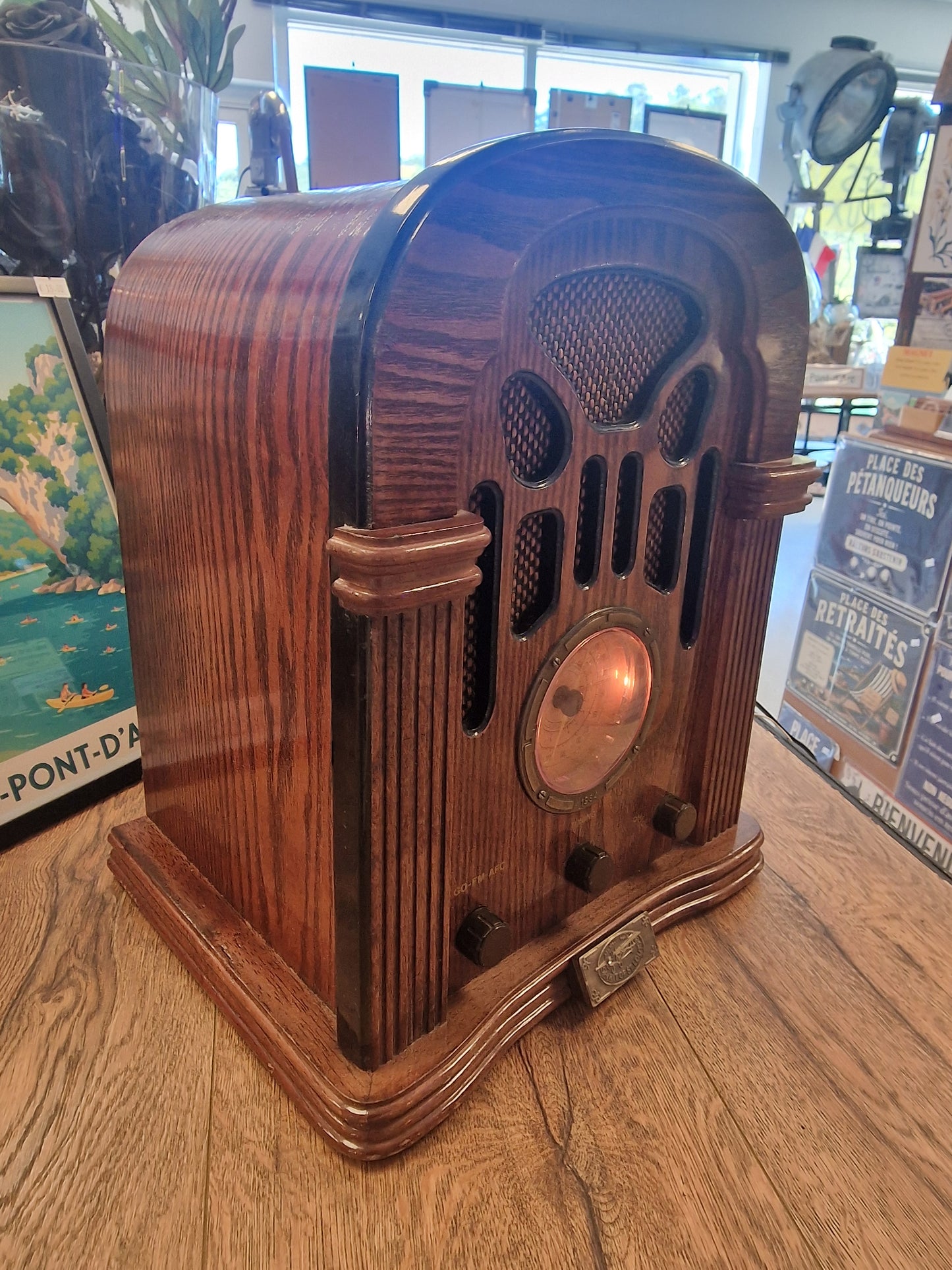 Radio vintage Spirit of St. Louis années 1990 – Enceinte Bluetooth 5.3 – Auxiliaire – Création VINTAGEDISON