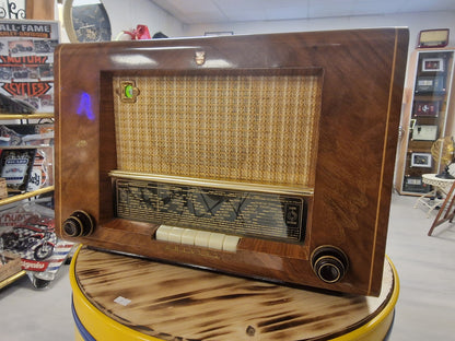 Radio Philips vintage FM fonctionnelle – Enceinte Bluetooth intégrée – Boîtier bois – Radio ancienne restaurée rétro déco