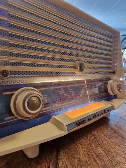 Radio Radiola Vintage Bluetooth – Radio Ancienne Transformée en Enceinte Bluetooth avec Haut-Parleur JVC