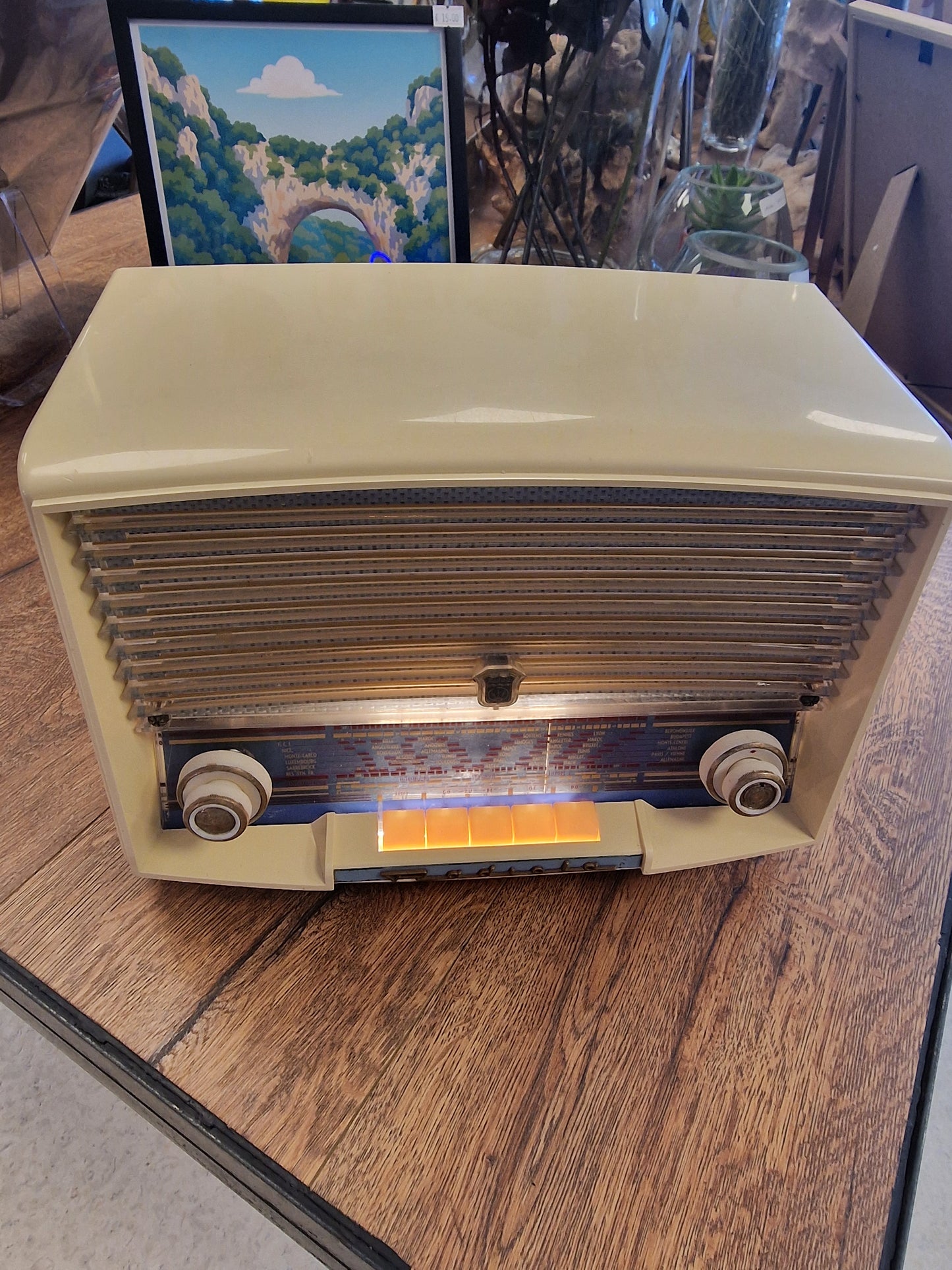 Radio Radiola Vintage Bluetooth – Radio Ancienne Transformée en Enceinte Bluetooth avec Haut-Parleur JVC