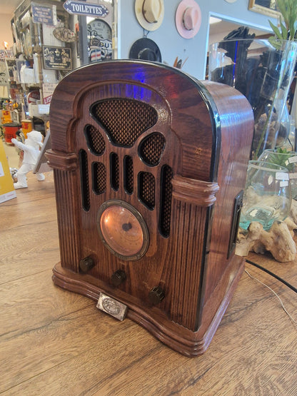 Radio vintage Spirit of St. Louis années 1990 – Enceinte Bluetooth 5.3 – Auxiliaire – Création VINTAGEDISON