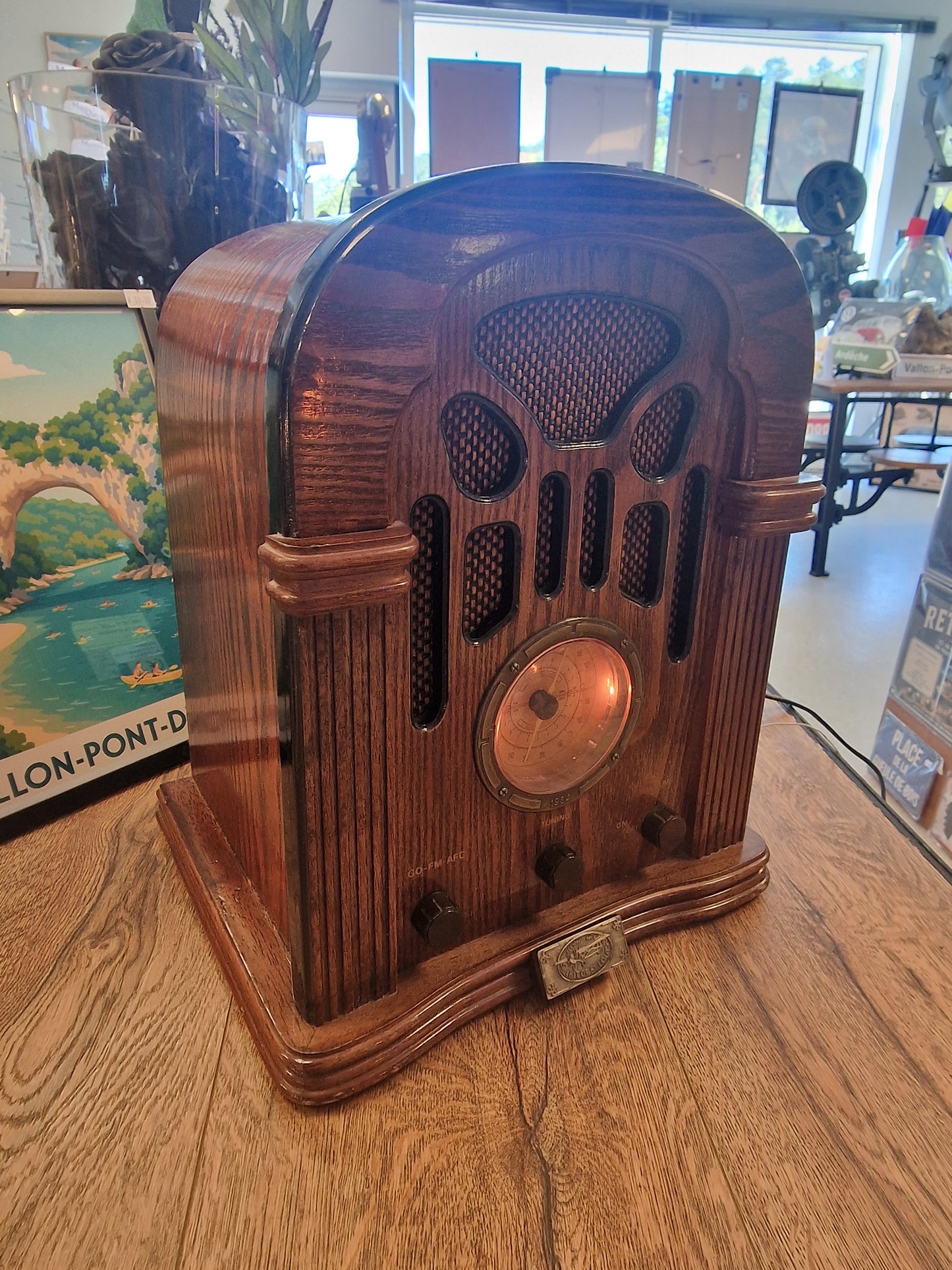 Radio vintage Spirit of St. Louis années 1990 – Enceinte Bluetooth 5.3 – Auxiliaire – Création VINTAGEDISON