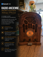Radio vintage Spirit of St. Louis années 1990 – Enceinte Bluetooth 5.3 – Auxiliaire – Création VINTAGEDISON